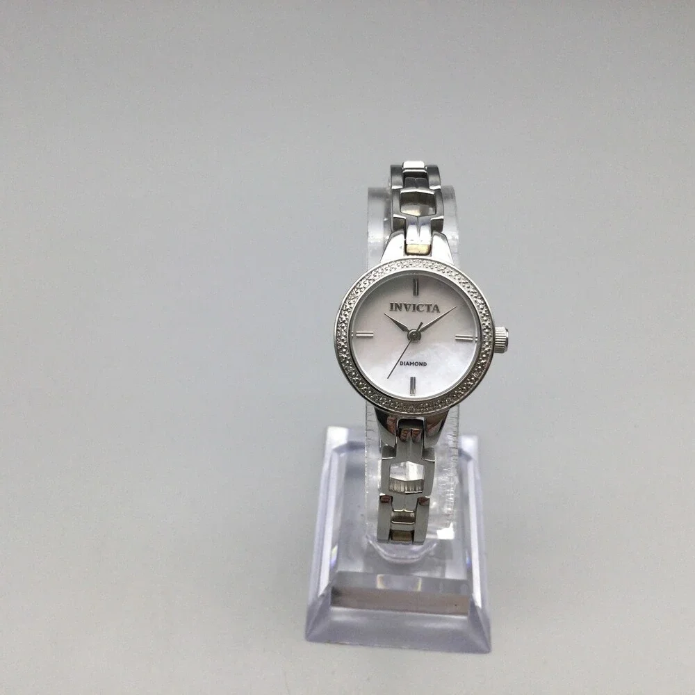 Invicta Women Watch 24mm Silver Tone Stainless Steel 42184 MOP New Battery 6.25